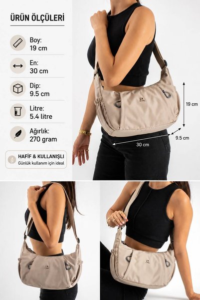 MEGA BAG GEANTĂ DE UMĂR PENTRU FEMEI, DIN MATERIAL TEXTIL IMPERMEABIL, CU 4 COMPARTIMENTE, IMPORTATĂ