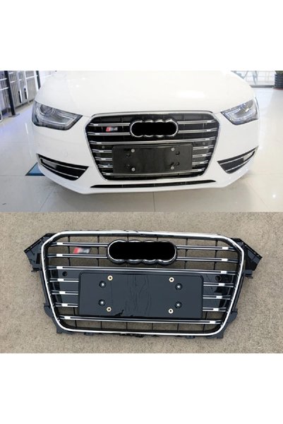 X POWER TUNİNG AUDİ A4 2013-2014-2015 B8.4 KROM-SİYAH S4 ÖN PANJUR