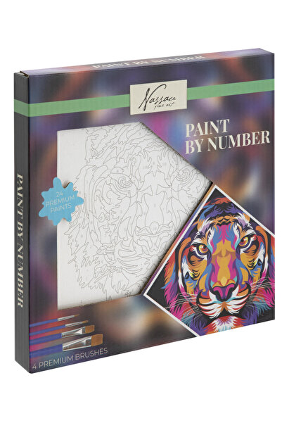 Javoli Nassau Animals Paint by Number Set with Tiger 20x20 cm