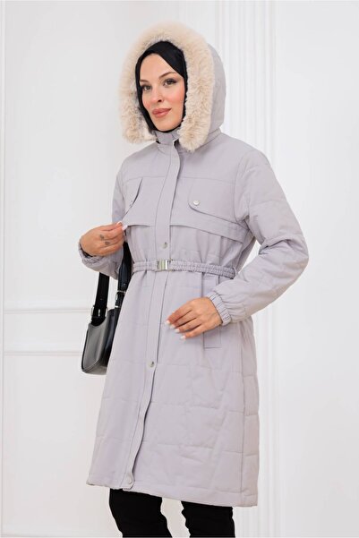 lavrisa Women's Belted Montana Fabric Coat