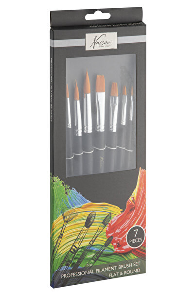 Javoli Colorat Nassau Set profesional de pensule, 7 piese
