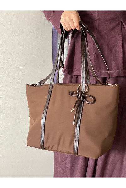 Bagzone Bow Detailed Large Internal Volume Shoulder and Arm Bag Briefcase Notebook Bag En45 Size30