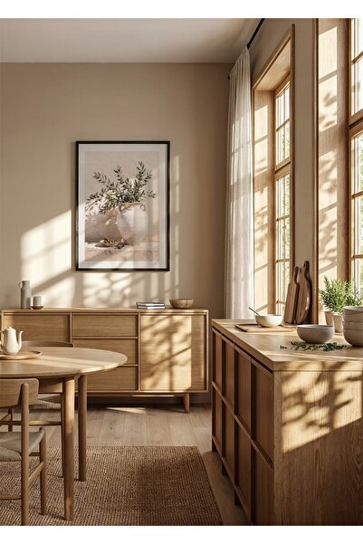 KEYFHOME Aura mediteraneană naturmort cu ramă din lemn MDF pictură poster cad...