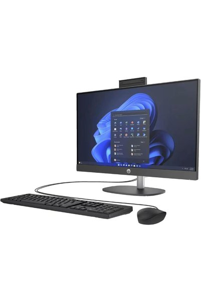 HP كمبيوتر مكتبي ProOne 245 G10 الكل في واحد، معالج AMD Ryzen 5-7520U، ذاكرة وصول عشوائي 8 جيجابايت، قرص صلب SSD سعة 512 جيجابايت، شاشة FHD مقاس 23.8 بوصة، نظام تشغيل Windows 11 Pro، أسود (نسخة مطورة)