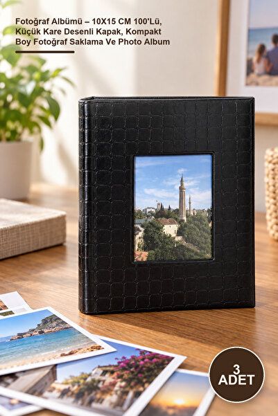 Yenilig 3 albume foto – 10X15 CM, 100 de pagini, copertă cu model pătrat mic,...