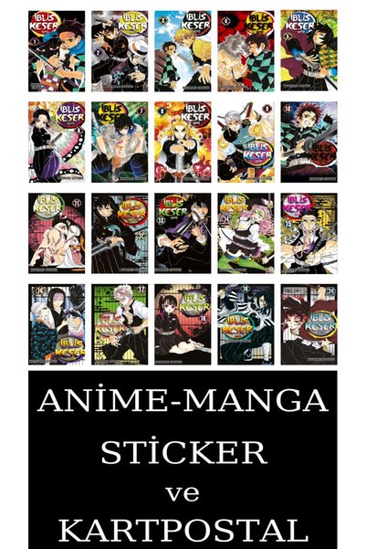 Gerekli Şeyler Yayıncılık İblis Keser 1-20 EKSİKSİZ Manga Seti (20 KİTAP) / Demon Slayer / Anime-Manga Sticker ve Kartpostal