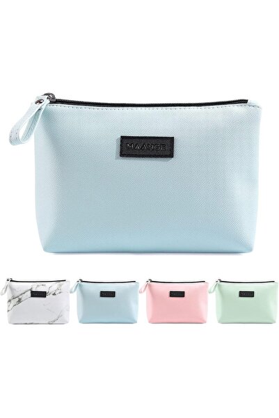 MAANGE Makeup Bag for Purse Small Travel Cosmetic Bag Makeup Pouch PU Leather...