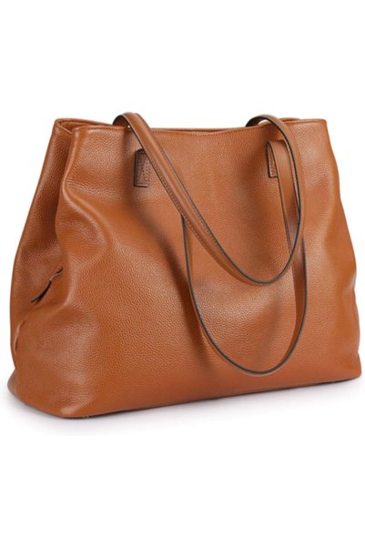GENERAL S-ZONE Women Soft Genuine Leather Handbag Large Capacity Shoulder Hob...
