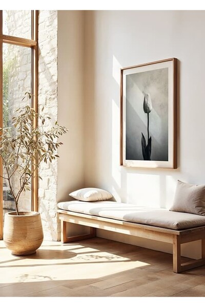 KEYFHOME Serendipity Abstract Wood Framed MDF Painting Poster Living Room Wal...