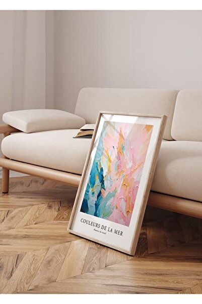 KEYFHOME Couleurs De La Mer Culori de mare Tablou MDF cu ramă din lemn Poster...