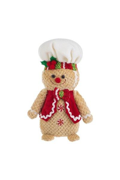OEM Figurină Decorativa Om de Turta Dulce Cofetar 25 cm de Crăciun – Accent F...