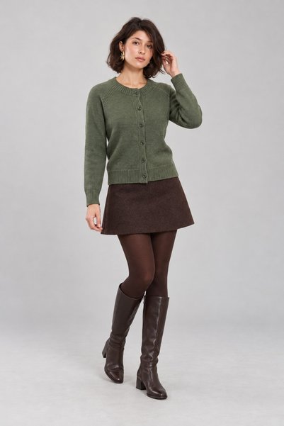 Lavinza Buttoned Women's Wool Cardigan