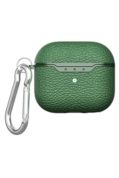 OEM Θήκη Σιλικόνης TPU (Όψη Δέρματος) για AirPods 5 / 4 - Πράσινο του Στρατού