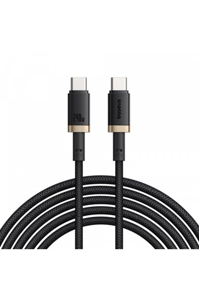Baseus Cablu Date si Incarcare USB-C - USB-C Dura, 240W, 1m, Auriu Negru P103...