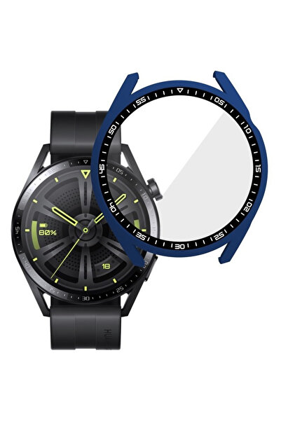 XGSM Carcasă 2 în 1 + Sticlă securizată pentru Huawei Watch GT 3 46mm, Albast...