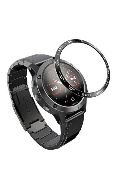 OEM Ατσάλινο Μεταλλικό Πλαίσιο για Garmin Fenix 5 - Μαύρο / Λευκό
