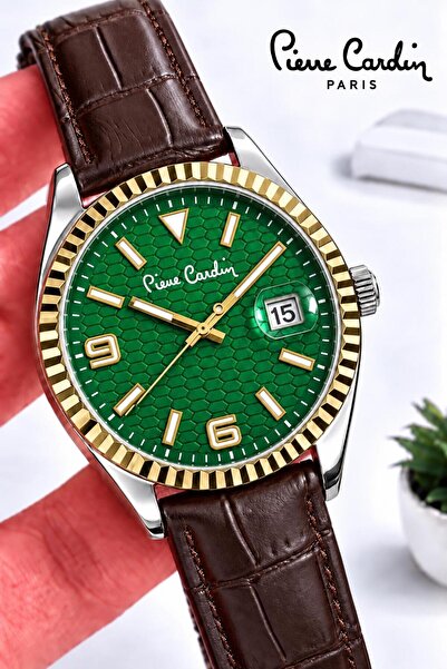 Pierre Cardin ضمان لمدة 24 شهرًا، حزام جلدي، مقاوم للماء حتى 3 ATM، مع صندوق ...