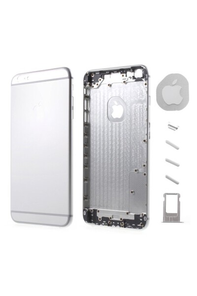 OEM Apple Μεταλλικό Καπάκι Μπαταρίας με Πλαινά Πλήκτρα για iPhone 6 Plus - Ασημί