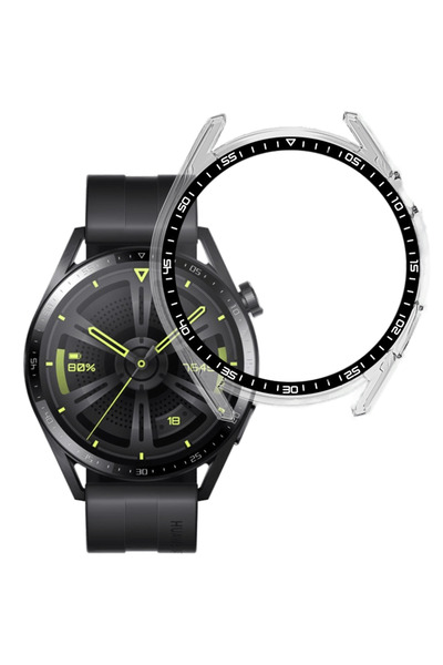 XGSM Carcasă 2 în 1 + Sticlă securizată pentru Huawei Watch GT 3 46mm, Transp...