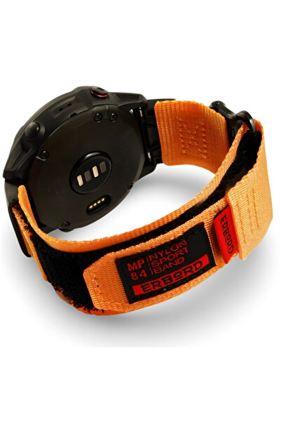 ERBORD Curea din nailon MP84 pentru ceasuri Garmin Quickfit de 26mm, Portocal...