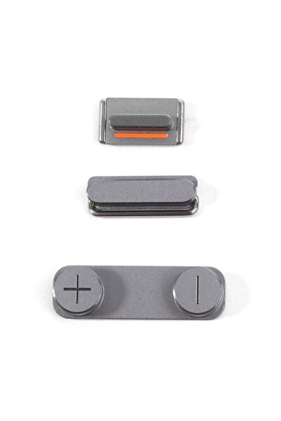 OEM Apple 3 Πλήκτρα (Power/ Volume/ Mute) για iPhone 5s - Γκρι