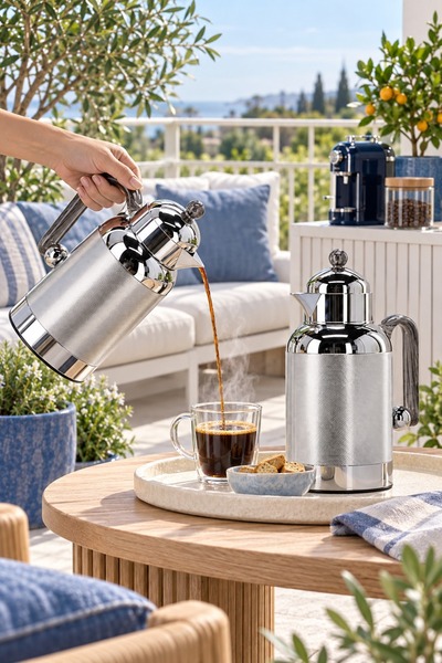 Generic Trams Hospitality Set Steel Silver Nickel Grey Wave Handles (1L + 700...