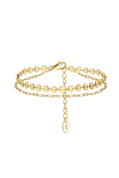 Be Special Brățară Banuti placată cu argint 925 și aur de 14K, 21,5 cm