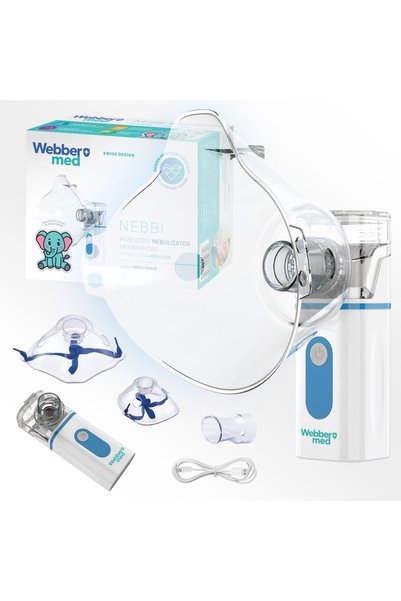 WEBBER Nebulizator Portabil Med NEBBI MESH-S600B, USB-C, Copii și Adulți, 600...