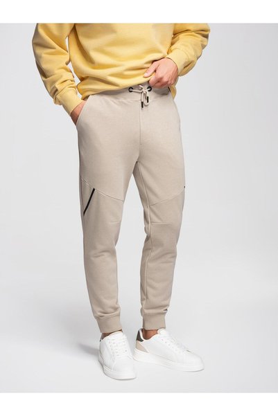 OMBRE Pantaloni de trening jogger pentru bărbați, croială normală, detalii cu...
