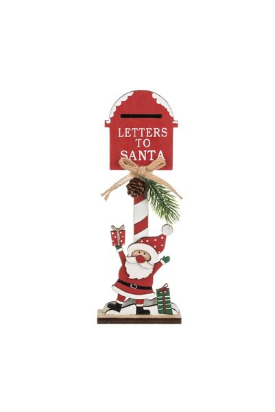 OEM Decorațiune din Lemn Mos Crăciun cu Cutie Postala "Letters to Santa" 22 c...