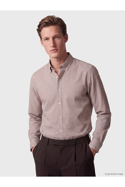 LC Waikiki Standard Fit Checkered Embroidered Men's Lumberjack Shirt for Styl...