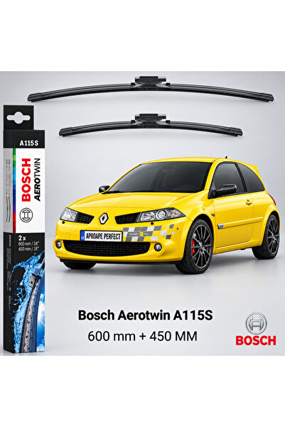Bosch Lame ștergătoare pentru Renault Megane II 2.0 230 CP 2006–2008 |   A115S