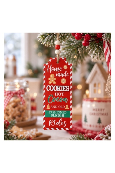 OEM Ornament Brad de Crăciun Placuta Turta Dulce „Home Made Cookies” 8x20 cm ...