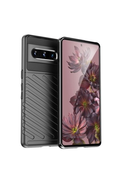 OEM Θήκη Σιλικόνης TPU Ενισχυμένη Thunder για Google Pixel 7 Pro 5G - Μαύρο