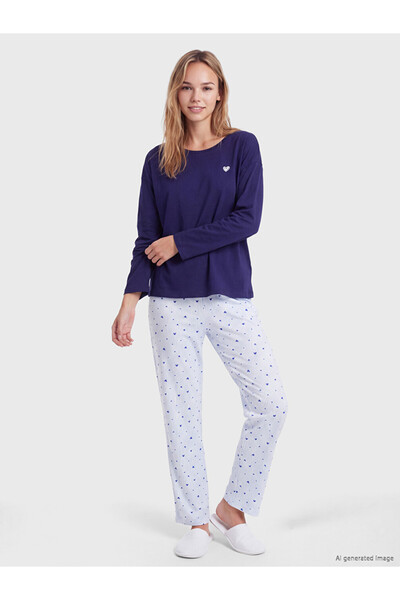 LC Waikiki Heart Embroidered Women's Pajama Set for Style Enthusiasts from Uz...