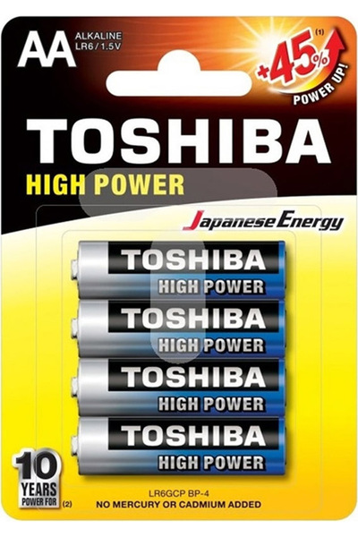 Toshiba High Power Μπαταρίες Αλκαλικές AA LR6GCNP BP4 (4 τεμάχια)