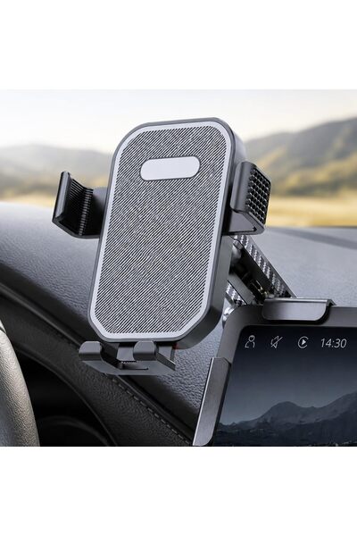 GENERAL Car Phone Holder, Screen Edge Mount with Non-Slip Silicone Base, Adju...