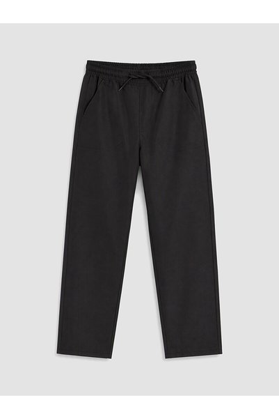 LC Waikiki Peak New Season Black Fleece-Lined Boys' Pants.