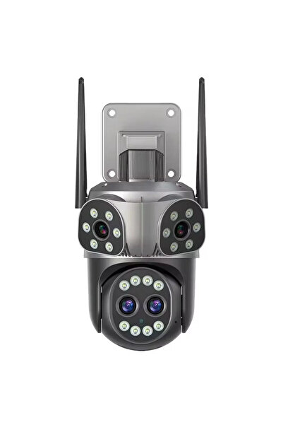 Jortan Camera Supraveghere WiFi JT-8856, 6MP, 4 Lentile cu Zoom, Rotire 360°,...
