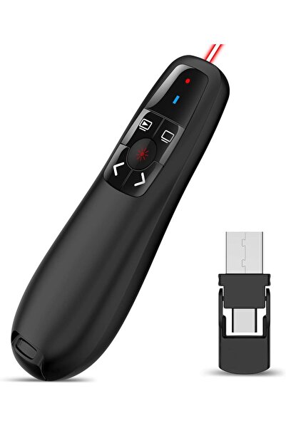 Yelajoy جهاز تحكم لاسلكي للعروض التقديمية، جهاز تحكم باوربوينت بمنفذ USB من ن...