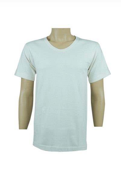 mintev Cream Interlock Short Sleeve Undershirt 2016-7 (6 Pieces)