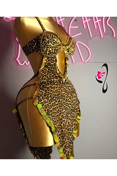 RAHAF TİCARET Plesni kostim sa leopard printom