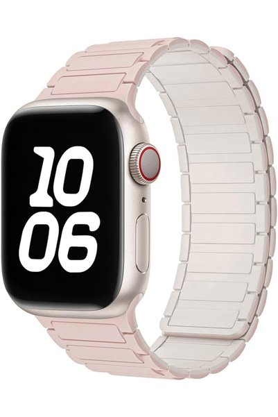 GENERAL Silicone Magnetic Watch Band for Apple Watch Series 12 11 10 9 8 7 6 ...
