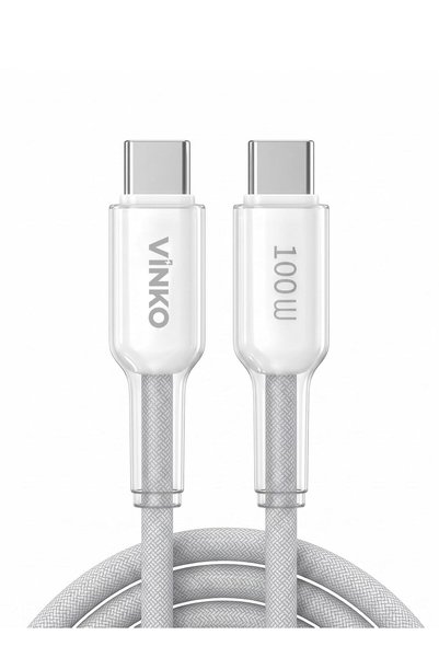 vinko كابل N1003 من النوع C إلى C بقوة 100 واط للشحن السريع ونقل البيانات بسر...