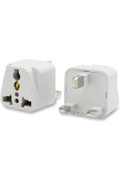 GENERAL [2-Pack] USA/Canada/EU/AU to UAE Dubai UK HK Plug Converter, 3-Pin Tr...