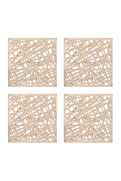 OEM Suport pentru Pahar de Crăciun PVC Foil Auriu 12x12 cm – 4 buc. – Accent ...