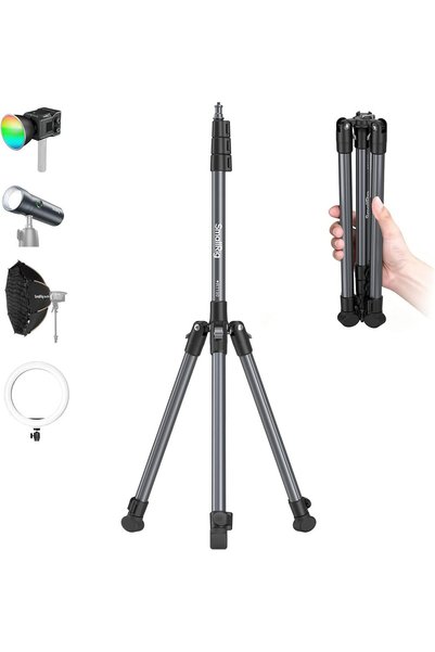 SmallRig حامل إضاءة ثلاثي القوائم بطول 190 سم، وزن أقصى 4 كجم، قابل للطي بطول...