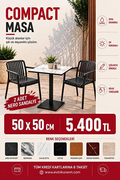 NERO 50 x 50 COMPACT MASA