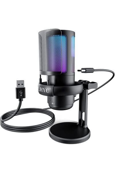 ULHYC USB Condenser Gaming Microphone for Podcast Recording Videos, Streaming...