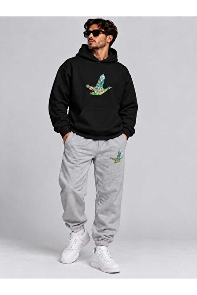 YK WEAR Set de trening unisex cu glugă – Croială supradimensionată